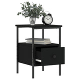 Bedside Cabinet Black 34x36x50 cm Engineered Wood - Low Angle