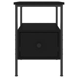 Bedside Cabinet Black 34x36x50 cm Engineered Wood - Top-Down View