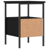 Bedside Cabinet Black 34x36x50 cm Engineered Wood - 45-Degree Angle