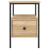 Bedside Cabinets 2 pcs Sonoma Oak 34x36x50 cm Engineered Wood - 45-Degree Angle