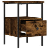 Bedside Cabinets 2 pcs Smoked Oak 34x36x50 cm Engineered Wood - Top-Down View