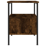 Bedside Cabinets 2 pcs Smoked Oak 34x36x50 cm Engineered Wood - Close-Up Angle