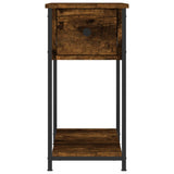 Bedside Cabinet Smoked Oak 30x60x60 cm Engineered Wood - 45-Degree Angle