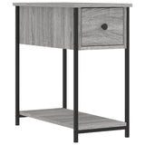 Bedside Cabinet Grey Sonoma 30x60x60 cm Engineered Wood - Front View