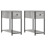 Bedside Cabinets 2 pcs Grey Sonoma 30x60x60 cm Engineered Wood