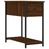 Bedside Cabinet Brown Oak 30x60x60 cm Engineered Wood - Front View
