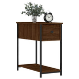 Bedside Cabinet Brown Oak 30x60x60 cm Engineered Wood - Side View