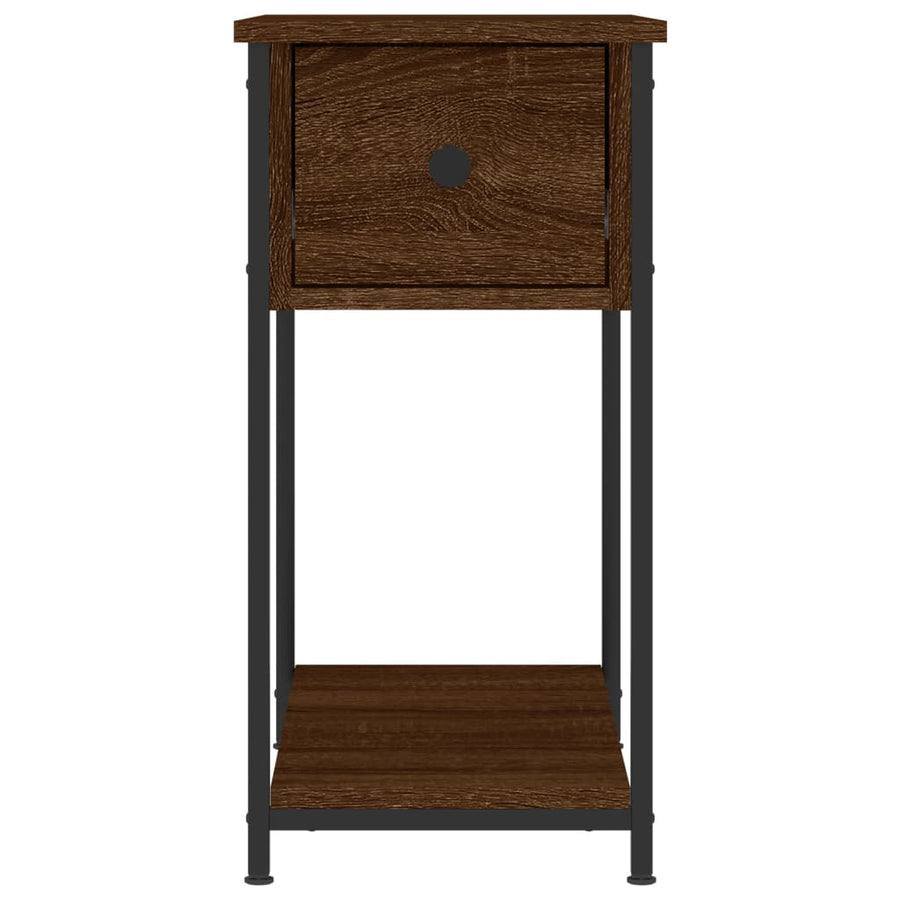 Bedside Cabinet Brown Oak 30x60x60 cm Engineered Wood