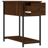 Bedside Cabinet Brown Oak 30x60x60 cm Engineered Wood - Rear View