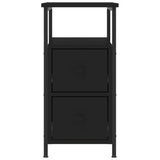 Bedside Cabinet Black 30x60x60 cm Engineered Wood - 45-Degree Angle
