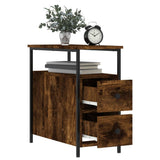 Bedside Cabinet Smoked Oak 30x60x60 cm Engineered Wood - Top-Down View