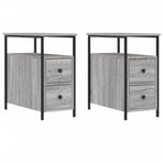 Bedside Cabinets 2 pcs Grey Sonoma 30x60x60 cm Engineered Wood