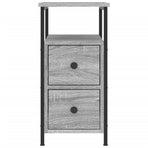 Bedside Cabinets 2 pcs Grey Sonoma 30x60x60 cm Engineered Wood