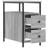 Bedside Cabinets 2 pcs Grey Sonoma 30x60x60 cm Engineered Wood - Close-Up Angle