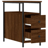 Bedside Cabinets 2 pcs Brown Oak 30x60x60 cm Engineered Wood - Close-Up Angle