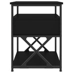 Bedside Cabinet Black 40x42x55 cm Engineered Wood