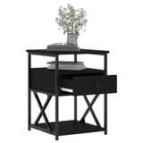Bedside Cabinets 2 pcs Black 40x42x55 cm Engineered Wood - Top-Down View