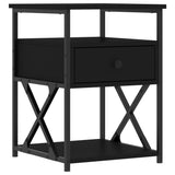 Bedside Cabinets 2 pcs Black 40x42x55 cm Engineered Wood - 45-Degree Angle