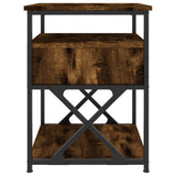 Bedside Cabinet Smoked Oak 40x42x55 cm Engineered Wood - Close-Up Angle