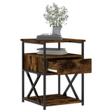Bedside Cabinets 2 pcs Smoked Oak 40x42x55 cm Engineered Wood - Top-Down View