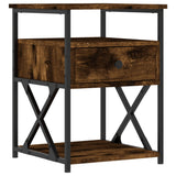 Bedside Cabinets 2 pcs Smoked Oak 40x42x55 cm Engineered Wood - 45-Degree Angle