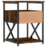 Bedside Cabinets 2 pcs Smoked Oak 40x42x55 cm Engineered Wood - Extra Image