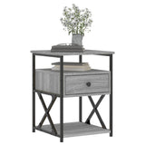 Bedside Cabinet Grey Sonoma 40x42x55 cm Engineered Wood