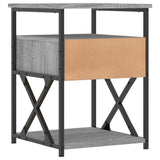 Bedside Cabinet Grey Sonoma 40x42x55 cm Engineered Wood - Low Angle