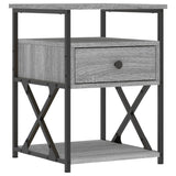 Bedside Cabinets 2 pcs Grey Sonoma 40x42x55 cm Engineered Wood - 45-Degree Angle