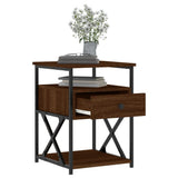 Bedside Cabinet Brown Oak 40x42x55 cm Engineered Wood