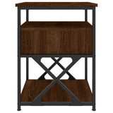 Bedside Cabinet Brown Oak 40x42x55 cm Engineered Wood