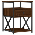 Bedside Cabinets 2 pcs Brown Oak 40x42x55 cm Engineered Wood