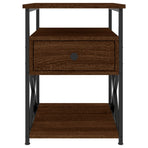 Bedside Cabinets 2 pcs Brown Oak 40x42x55 cm Engineered Wood