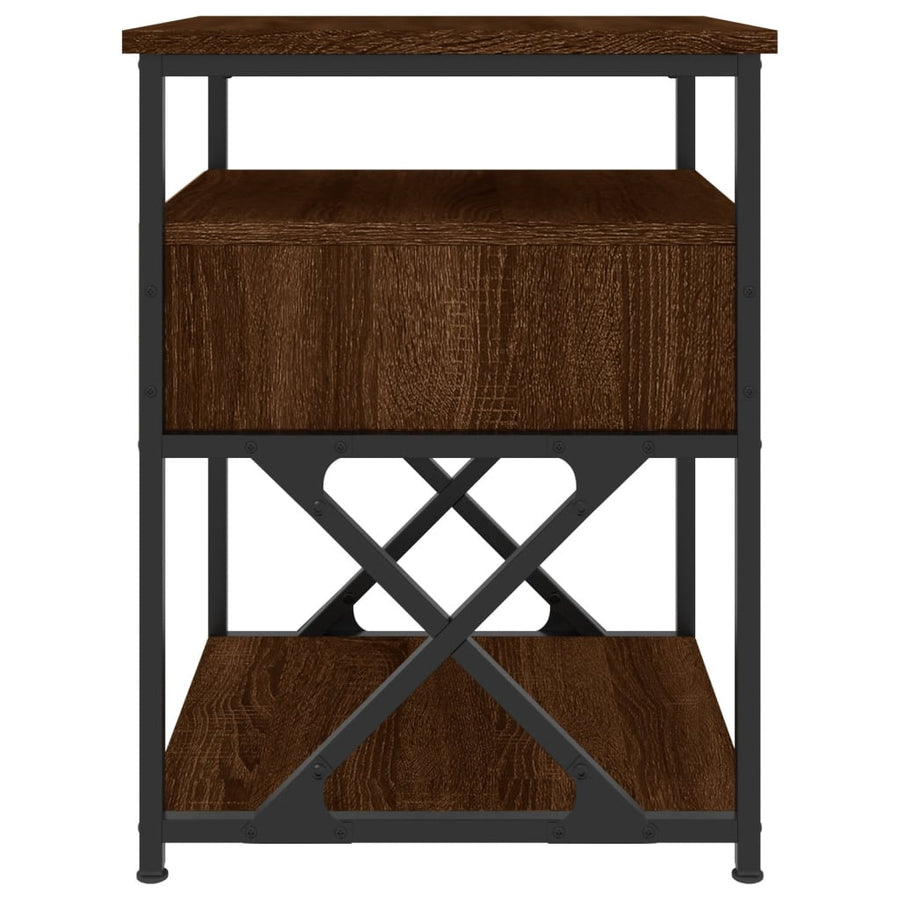 Bedside Cabinets 2 pcs Brown Oak 40x42x55 cm Engineered Wood
