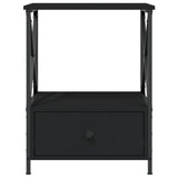 Bedside Table Black 50x41x65 cm Engineered Wood