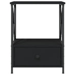 Bedside Table Black 50x41x65 cm Engineered Wood