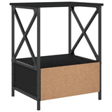 Bedside Table Black 50x41x65 cm Engineered Wood - Low Angle