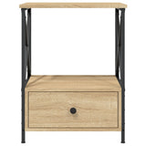 Bedside Table Sonoma Oak 50x41x65 cm Engineered Wood - 45-Degree Angle