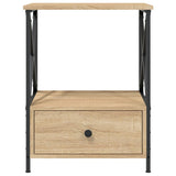 Bedside Tables 2 pcs Sonoma Oak 50x41x65 cm Engineered Wood - Rear View