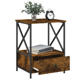 Bedside Tables 2 pcs Smoked Oak 50x41x65 cm Engineered Wood - Top-Down View