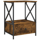 Bedside Tables 2 pcs Smoked Oak 50x41x65 cm Engineered Wood - 45-Degree Angle