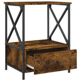 Bedside Tables 2 pcs Smoked Oak 50x41x65 cm Engineered Wood - Close-Up Angle