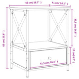 Bedside Tables 2 pcs Smoked Oak 50x41x65 cm Engineered Wood - Extra Image