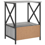 Bedside Table Grey Sonoma 50x41x65 cm Engineered Wood - Low Angle