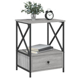 Bedside Tables 2 pcs Grey Sonoma 50x41x65 cm Engineered Wood - Side View