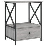 Bedside Tables 2 pcs Grey Sonoma 50x41x65 cm Engineered Wood - 45-Degree Angle