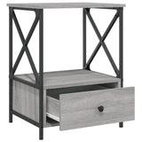 Bedside Tables 2 pcs Grey Sonoma 50x41x65 cm Engineered Wood - Close-Up Angle