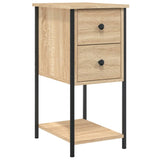 Bedside Cabinets 2 pcs Sonoma Oak 32x42x70 cm Engineered Wood - Side View