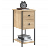Bedside Cabinets 2 pcs Sonoma Oak 32x42x70 cm Engineered Wood - Top-Down View