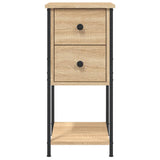 Bedside Cabinets 2 pcs Sonoma Oak 32x42x70 cm Engineered Wood - Close-Up Angle